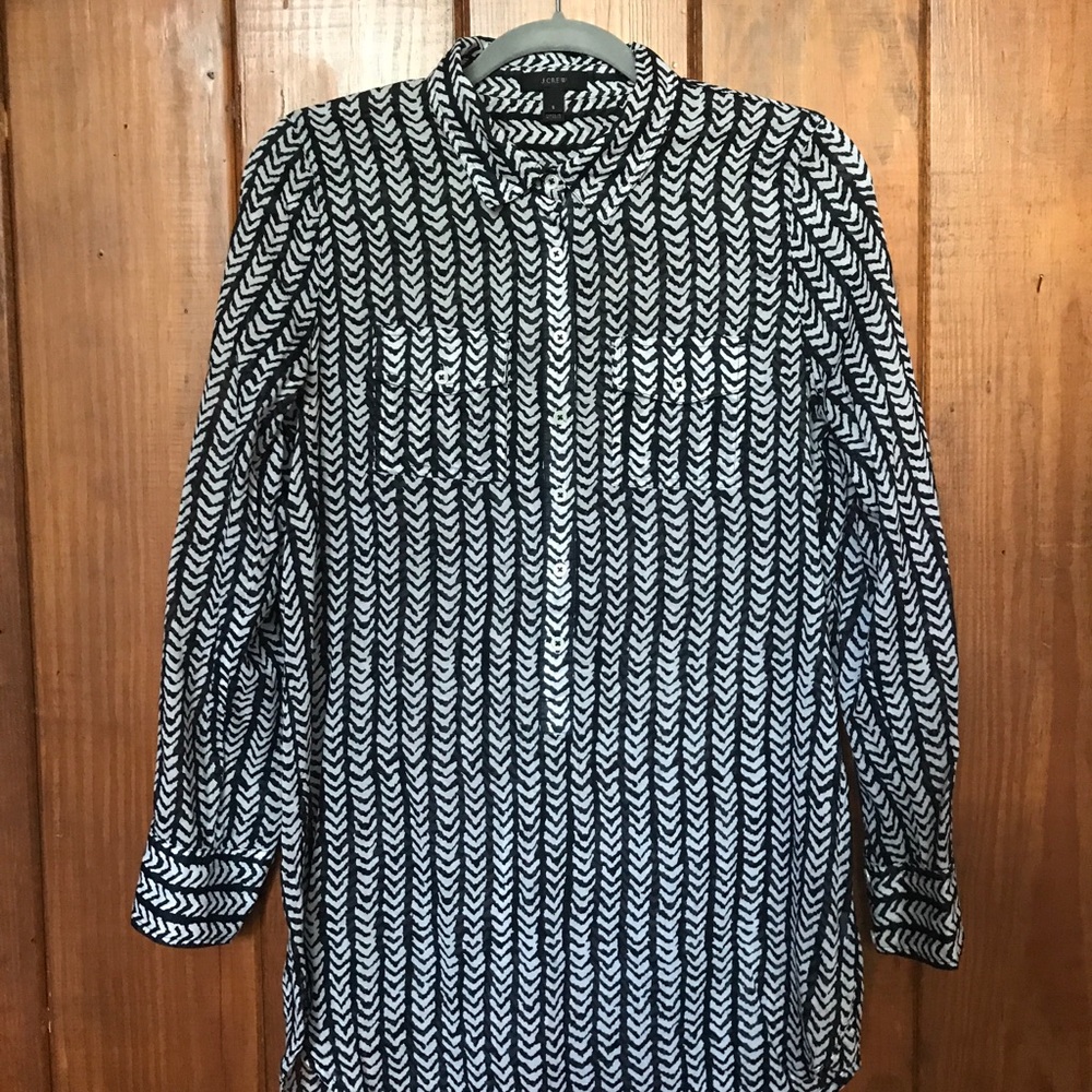 J. Crew Block Printed Tunic